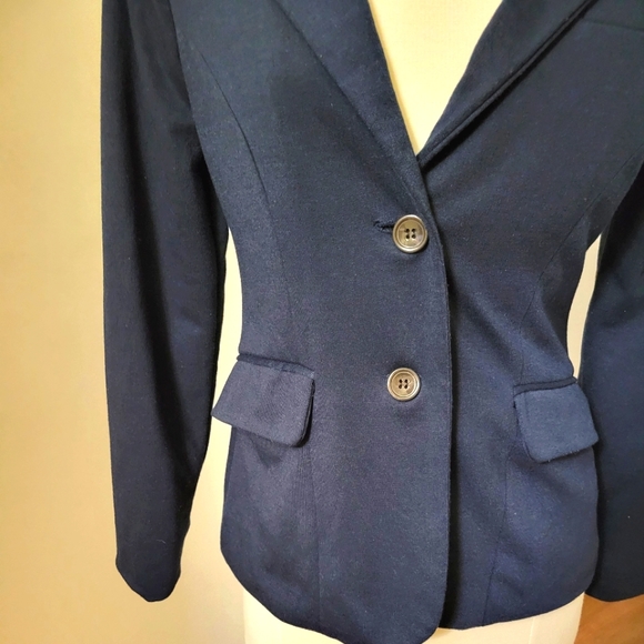 Women's Navy Blue Blazer with Elbow Patches size Small - Picture 5 of 10
